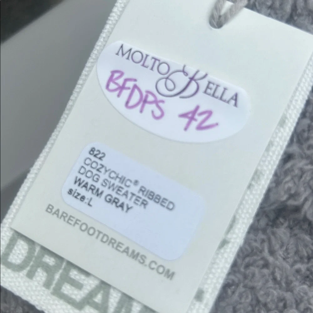 Barefoot Dreams Gray Dog Sweater - Picture 3 of 5